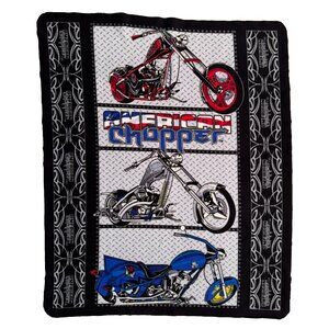 American Choppers Motorcycle Fleece Throw Blanket 45x55 Tapestry Wall Hanger
